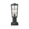 Z-Lite Helix 1 Light Outdoor Pier Mounted Fixture, Black And Clear Seedy 591PHM-533PM-BK - alternate 4
